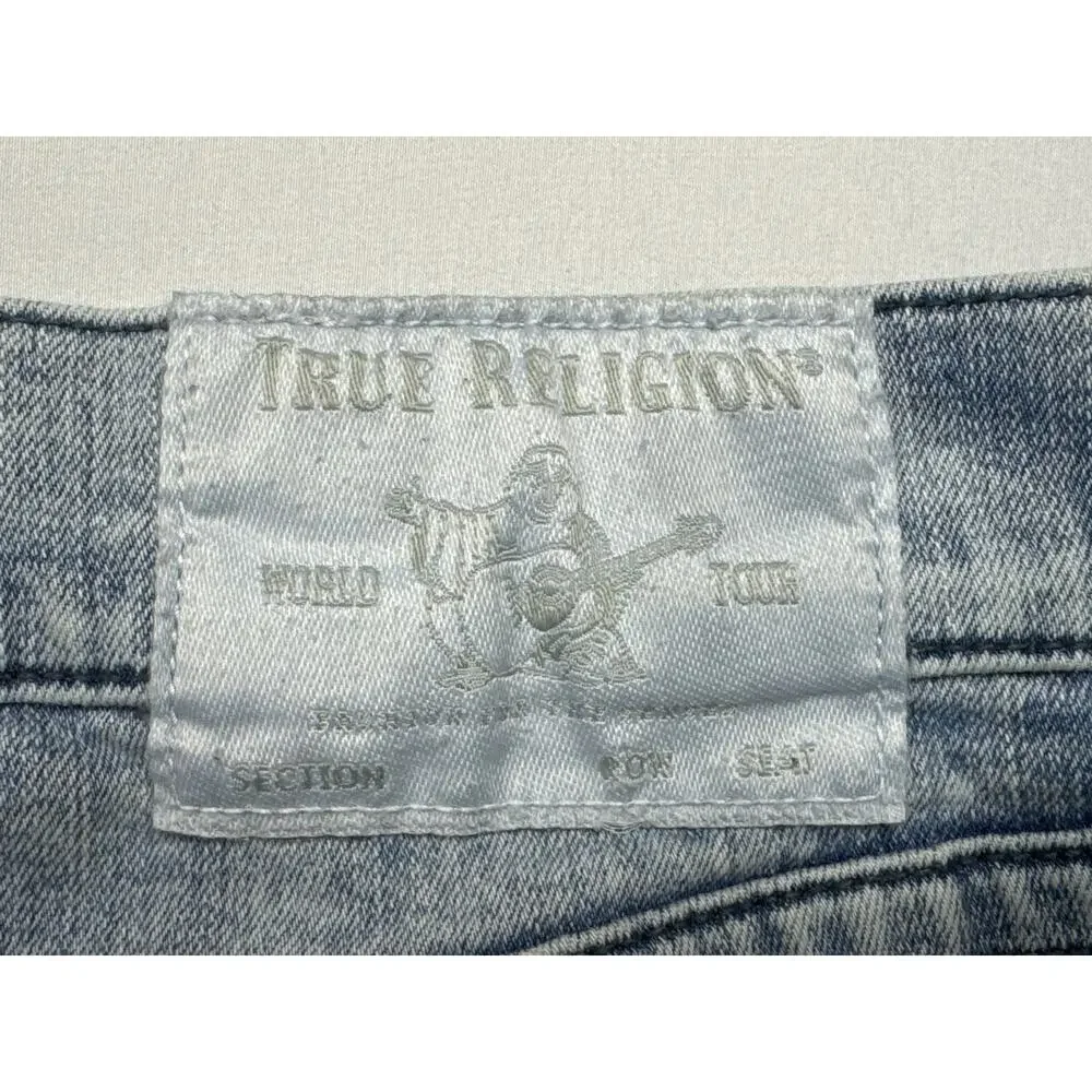 True Religion Men's Ricky Relaxed Straight Leg Blue Denim Jeans - 29 (29x28.5)